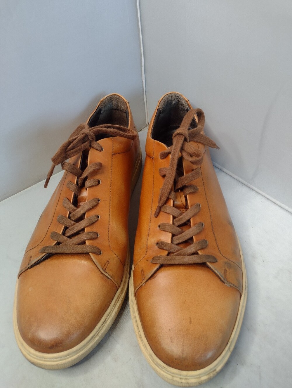 Allen Edmonds Canal Court Mens Leather Sneakers Tan Brown Size 10.5 D  B12